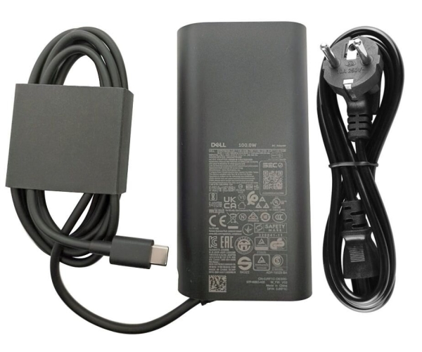 Original 100W USB-C Dell Latitude 5340 2023 Adaptador Carregador + Cabo