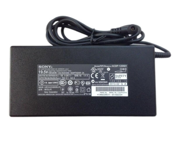 Original 19.5V 6.2A 120W Sony KDL-32W705B Carregador AC Adaptador + Cabo