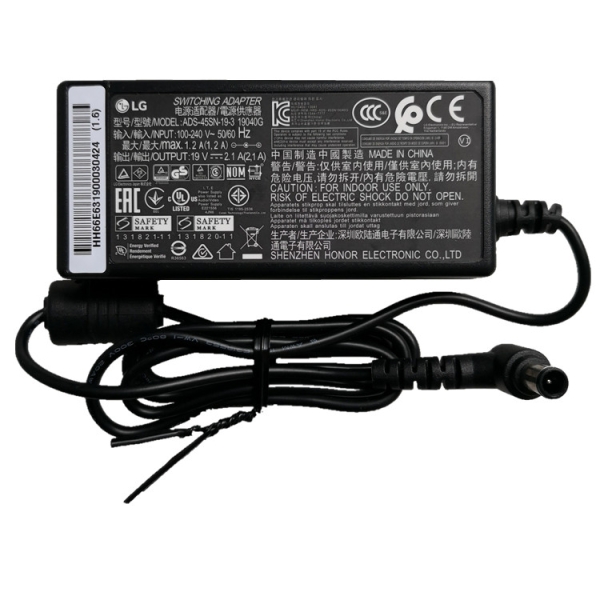 Original 19V 2.1A 40W LG 27EA33 Carregador AC Adaptador + Cabo